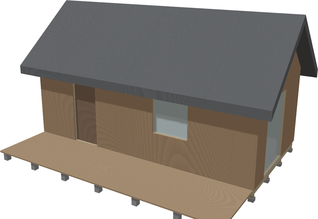 Modelo Nordic tamaño M con terraza
